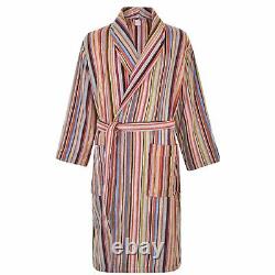 PAUL SMITH Signature Multi Stripe Dressing Gown Bath Robe MEDIUM