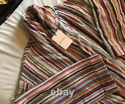 PAUL SMITH Signature Multi Stripe Dressing Gown Bath Robe Medium New With Tag