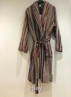 PAUL SMITH Signature Stripe Dressing Gown Bath Robe LARGE (L)