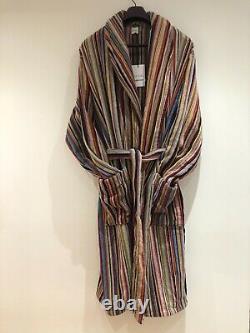 PAUL SMITH Signature Stripe Dressing Gown Bath Robe LARGE (L)