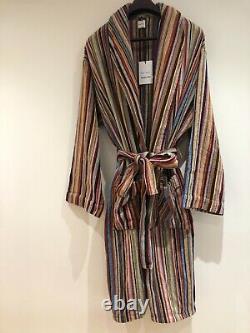 PAUL SMITH Signature Stripe Dressing Gown Bath Robe LARGE (L)