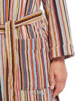 PAUL SMITH Signature Stripe Dressing Gown Bath Robe LARGE Permanent Collection