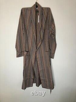 PAUL SMITH Signature Stripe Dressing Gown MENS multi stripe Bath Robe LARGE (L)