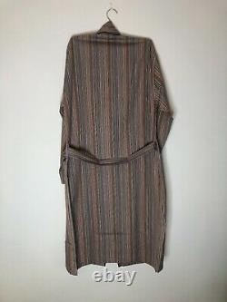 PAUL SMITH Signature Stripe Dressing Gown MENS multi stripe Bath Robe MEDIUM (M)