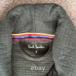 PAUL SMITH Signature Stripe Trim Green Classic Dressing Gown Bath Robe SMALL (S)