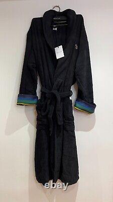 PAUL SMITH Zebra Multi Stripe BLACK Dressing Gown Bath Robe MEDIUM (M)