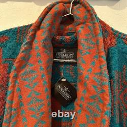 PENDLETON CHIEF JOSEPH Bathrobe Turquoise 100% Cotton One Size Men's