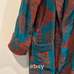 PENDLETON CHIEF JOSEPH Bathrobe Turquoise 100% Cotton One Size Men's
