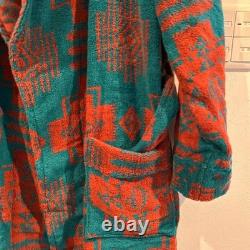 PENDLETON CHIEF JOSEPH Bathrobe Turquoise 100% Cotton One Size Men's