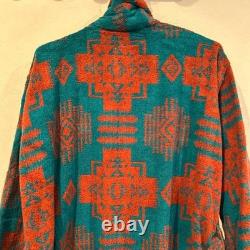 PENDLETON CHIEF JOSEPH Bathrobe Turquoise 100% Cotton One Size Men's