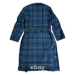 PENDLETON Men's XL NEW 100% Virgin Wool Green Tartan Plaid Robe Bathrobe Vintage
