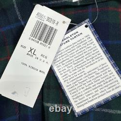 PENDLETON Men's XL NEW 100% Virgin Wool Green Tartan Plaid Robe Bathrobe Vintage