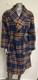 PENDLETON VTG 100% Virgin BLANKET WEIGHT Wool Navy Plaid Robe Bathrobe L