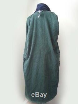 POLO Ralph Lauren Cotton Bath Robe with Crest Green with Blue NWT 50 Long