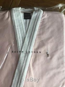 POLO Ralph Lauren L Oxford Pink Bathrobe Dressing Gown Sold Out £169 Selfridges