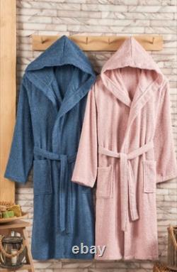 Pack Of 2 High Quality Turkish Cotton Hooded Bathrobe Unisex By Airol Limited