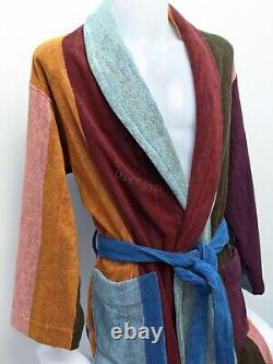 Paul Smith Bath Robe BNWT Signature Artist Stripe Cotton Thick Dressing Gown