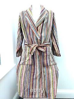 Paul Smith Bath Robe BNWT Signature Stripe Cotton Thick Dressing Gown Size M