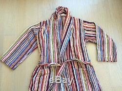 Paul Smith Classic Striped Terry Cloth Cotton Robe Bathrobe Sz M NWOT $395