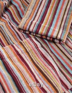Paul Smith Classic Striped Terry Cloth Cotton Robe Bathrobe Sz M NWOT $395