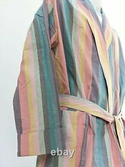 Paul Smith Dressing Gown BNWT Artist Stripe Cotton Thin Bath Robe