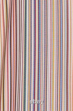 Paul Smith Dressing Gown Robe Signature Artist Stripe Cotton Sz M New Box $375