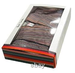 Paul Smith Dressing Gown Robe Signature Artist Stripe Cotton Sz M New Box $375
