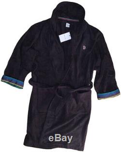 Paul Smith Men's Zebra Black 100% Cotton Bathrobe Dressing Gown Bnwt Rare Sz- L