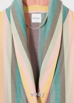 Paul Smith Multi Artist Stripe Dressing Gown Bath Robe Coloured Cotton Small Nwt