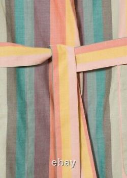 Paul Smith Multi Artist Stripe Dressing Gown Bath Robe Coloured Cotton Small Nwt