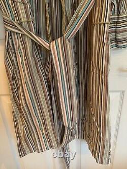 Paul Smith Signature Stripe Men's Large Dressing Gown, Bath Robe, Cotton, used