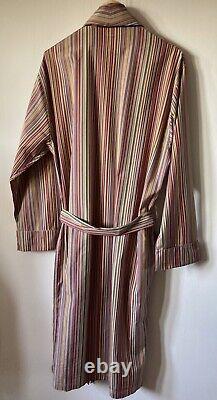 Paul Smith Signature Stripe Men's Medium Dressing Gown, Bath Robe, Cotton