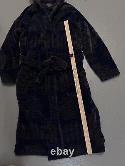 Pendleton Aztec Terry Cloth Bath Robe XS/ Small Rosewood Heavyweight Cotton