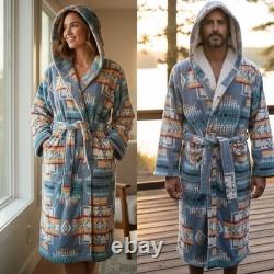 Pendleton Chief Joseph Slate Hooded Bathrobe Robe XXS XS Unisex