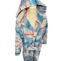 Pendleton Chief Joseph Slate Hooded Bathrobe Robe XXS XS Unisex