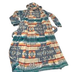 Pendleton Chief Joseph Slate Hooded Bathrobe Robe XXS XS Unisex