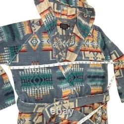 Pendleton Chief Joseph Slate Hooded Bathrobe Robe XXS XS Unisex