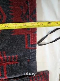 Pendleton Hooded Bathrobe Unisex M/L Aztec Red Terry Cloth Cotton Heavy Weight