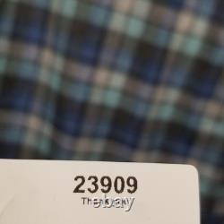 Pendleton Robe Mens Large Blue Plaid Wool Belted Lounge Warm Vintage Bathrobe