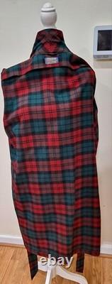 Pendleton Robe Size Med Mens Red Plaid Virgin Wool Bathrobe Warm Vintage