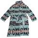 Pendleton Silver Blue Harding Star Aztec Bathrobe Robe Unisex Size Medium