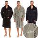 Personalised Mens Robe Dressing Gown Bathrobe Luxury Soft Gift Gents Embroidered