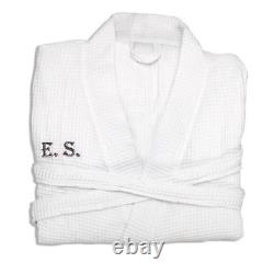 Personalized COUPLE waffle weave robe CUSTOM Bath Robe SPA Bathrobe Wedding GIFT