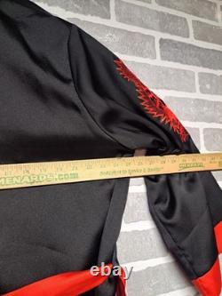 Pierre Cardin Paris Vintage Black and Red Reversible Dragon Bath Robe L/XL