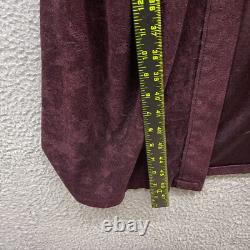 Playboy Mens Bath Robe Red Stripe Long Sleeve Drawstring Fleece Logo Size L/XL