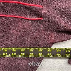 Playboy Mens Bath Robe Red Stripe Long Sleeve Drawstring Fleece Logo Size L/XL