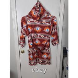 Plover Women/Mens Regular Beach/Bath Robe Hooded Robe Southwest Geometric Print