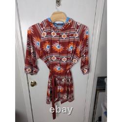 Plover Women/Mens Regular Beach/Bath Robe Hooded Robe Southwest Geometric Print