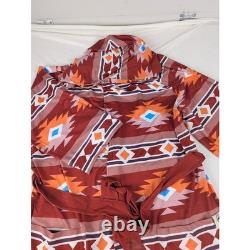 Plover Women/Mens Regular Beach/Bath Robe Hooded Robe Southwest Geometric Print