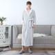 Plus Size Men Robe Flannel Soft Kimono Gown Lovers Large Long Bathrobe Sleepwear